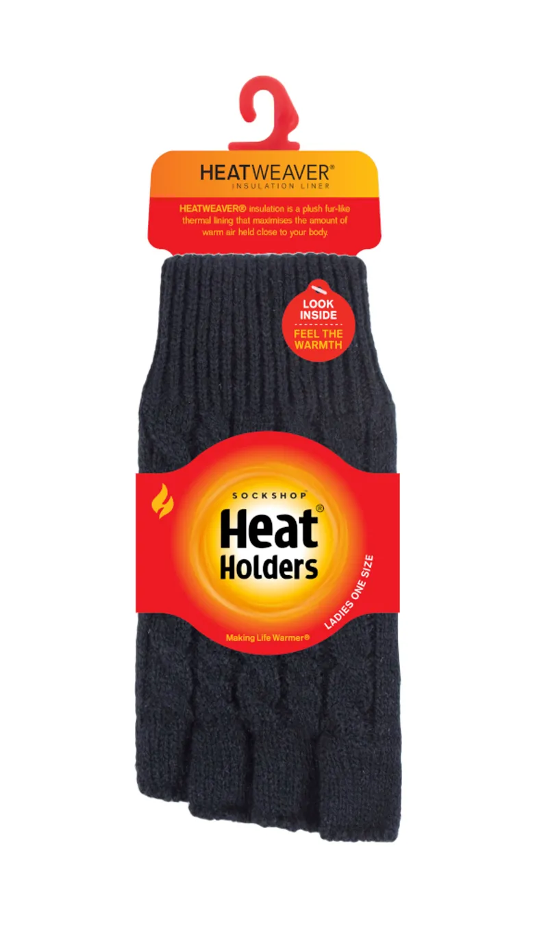Heat Holders Ayla Thermal Fingerless Gloves Navy-1